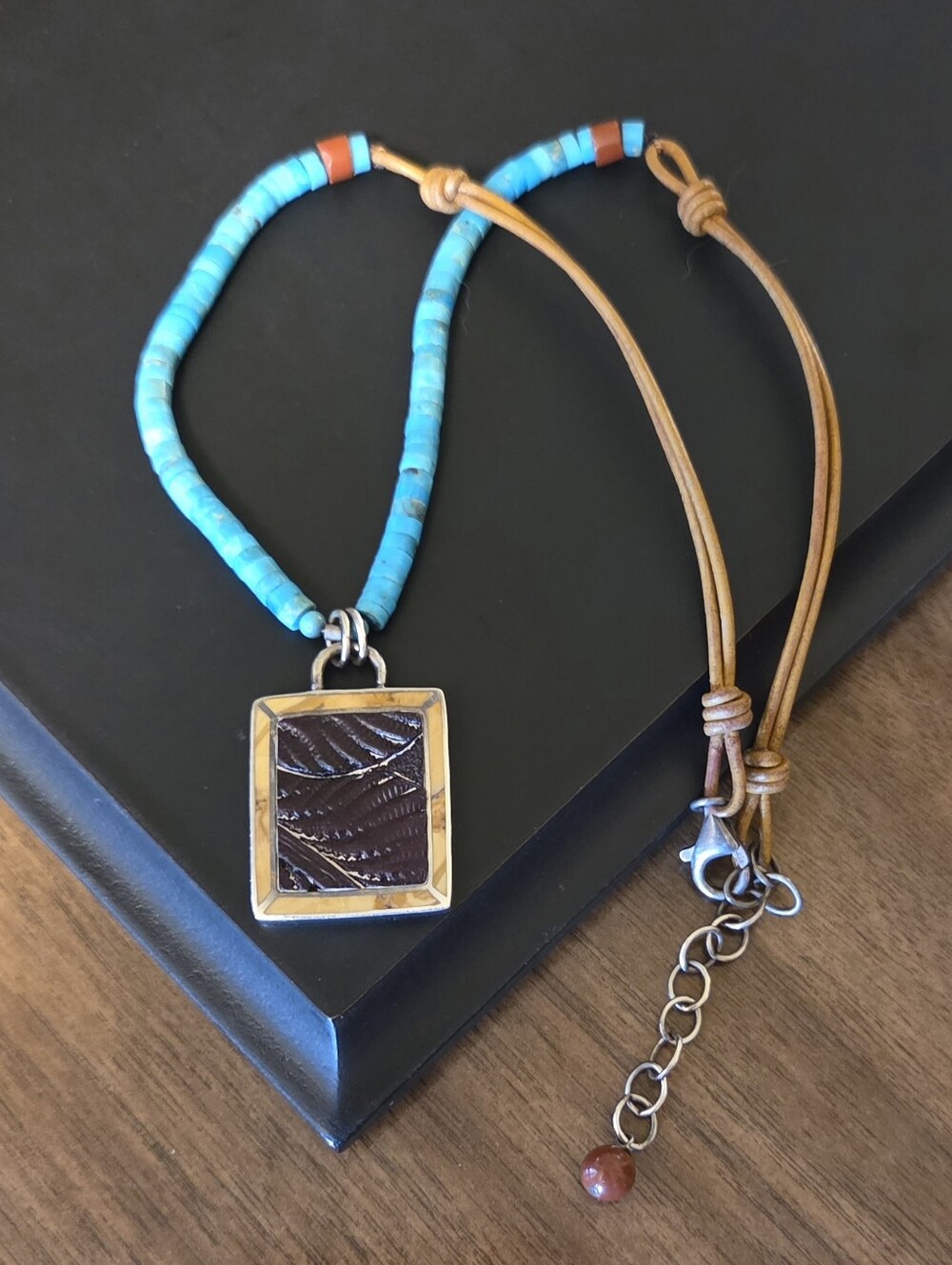 RARE Silpada Turquoise & Leather Neckace
